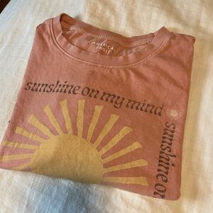 American Eagle Outfitters sunshine on my mind Crop Top